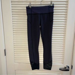 Purple and Black Lululemon Cropped Leggings